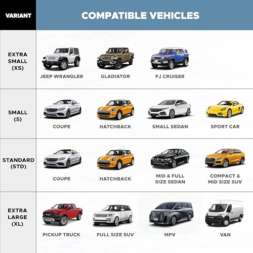 Autovir Windshield Snow Cover for Ice and Snow – Car Windshield Cover for Winter Frost, Ice & Snow Protection – Waterproof Frost Shield Windshield Protector for Cars, SUVs & Trucks (69x42 inches)