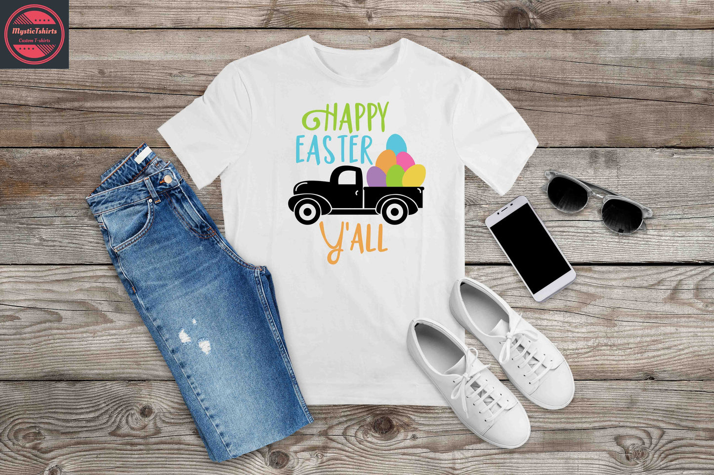 181. HAPPY EASTER Y'ALL, Custom Made Shirt, Personalized T-Shirt,