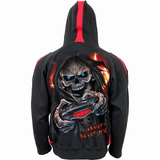 RESPAWN - Red Ripped Hoody Black
