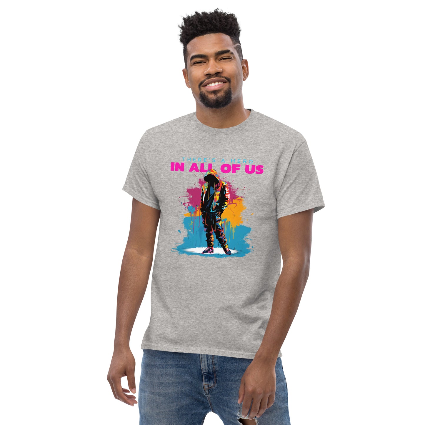 "There's a Hero in all of us" Men's classic tee