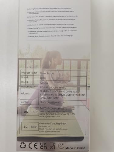 QLUR Water Bottle with Straw, 32oz Motivational Water Bottles with Time Marker to Drink, Tritan BPA Free, 1L Sports Water Bottle with Carry Strap LeakProof for Women Gym Fitness Outdoor (1 Pack)