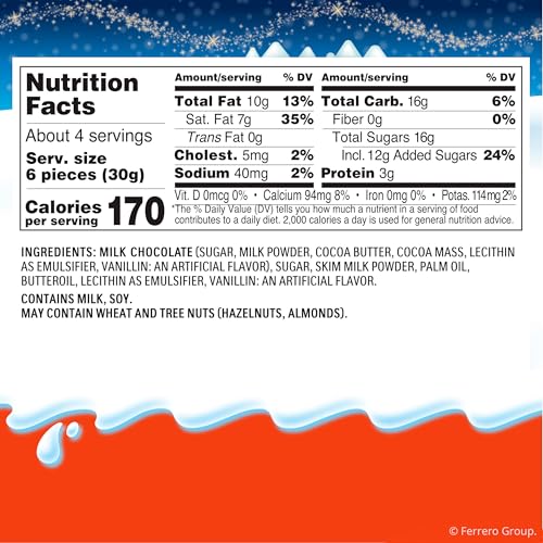 Kinder Chocolate Countdown Advent Calendar, Chocolate Candy, 2025, 2 Pack, Holiday gift for all, 24 Pieces 8.8 oz