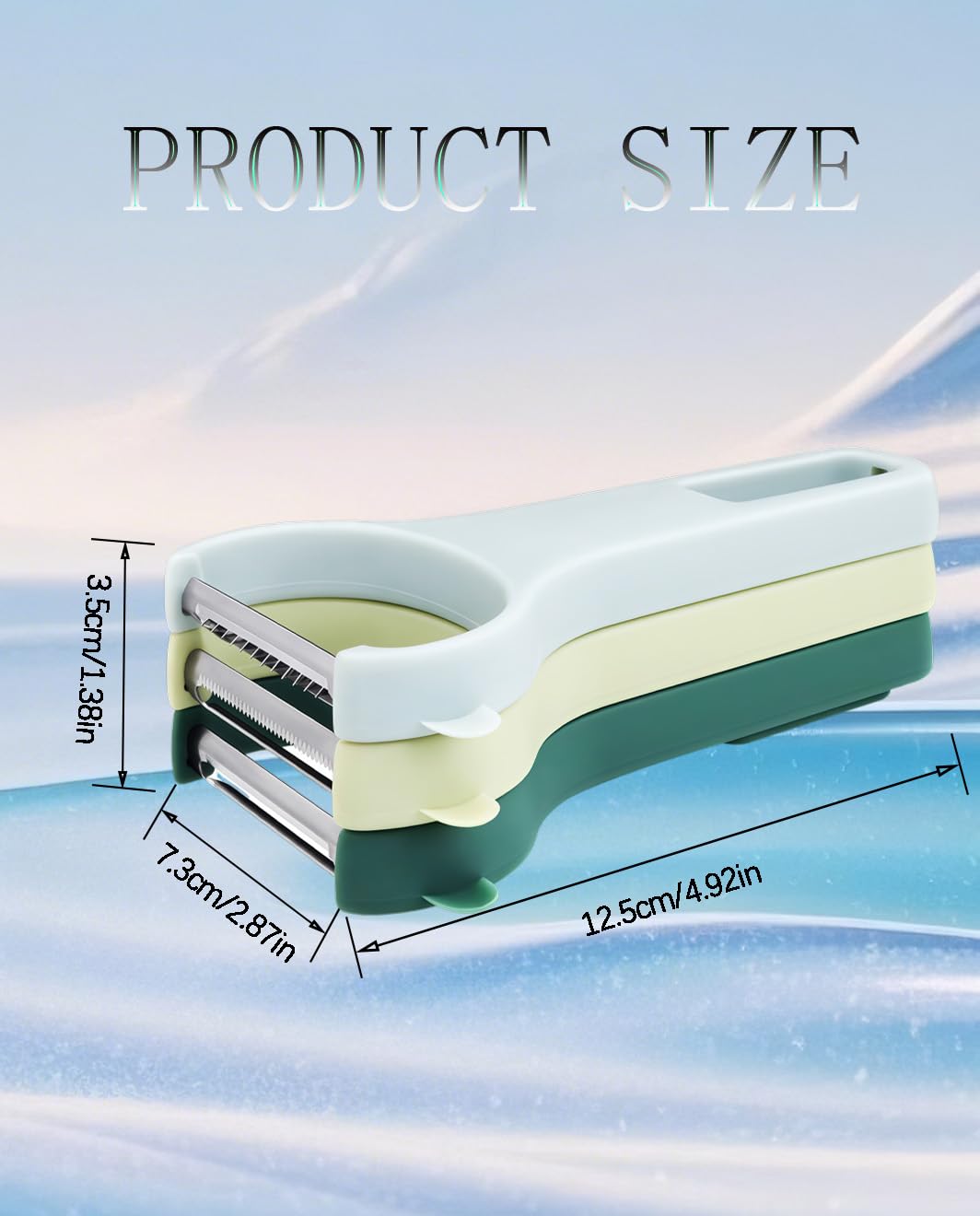 HEYCROWN Vegetable Peeler Set 3-Piece Kitchen Peelers for Potato, Veggie, Fruit