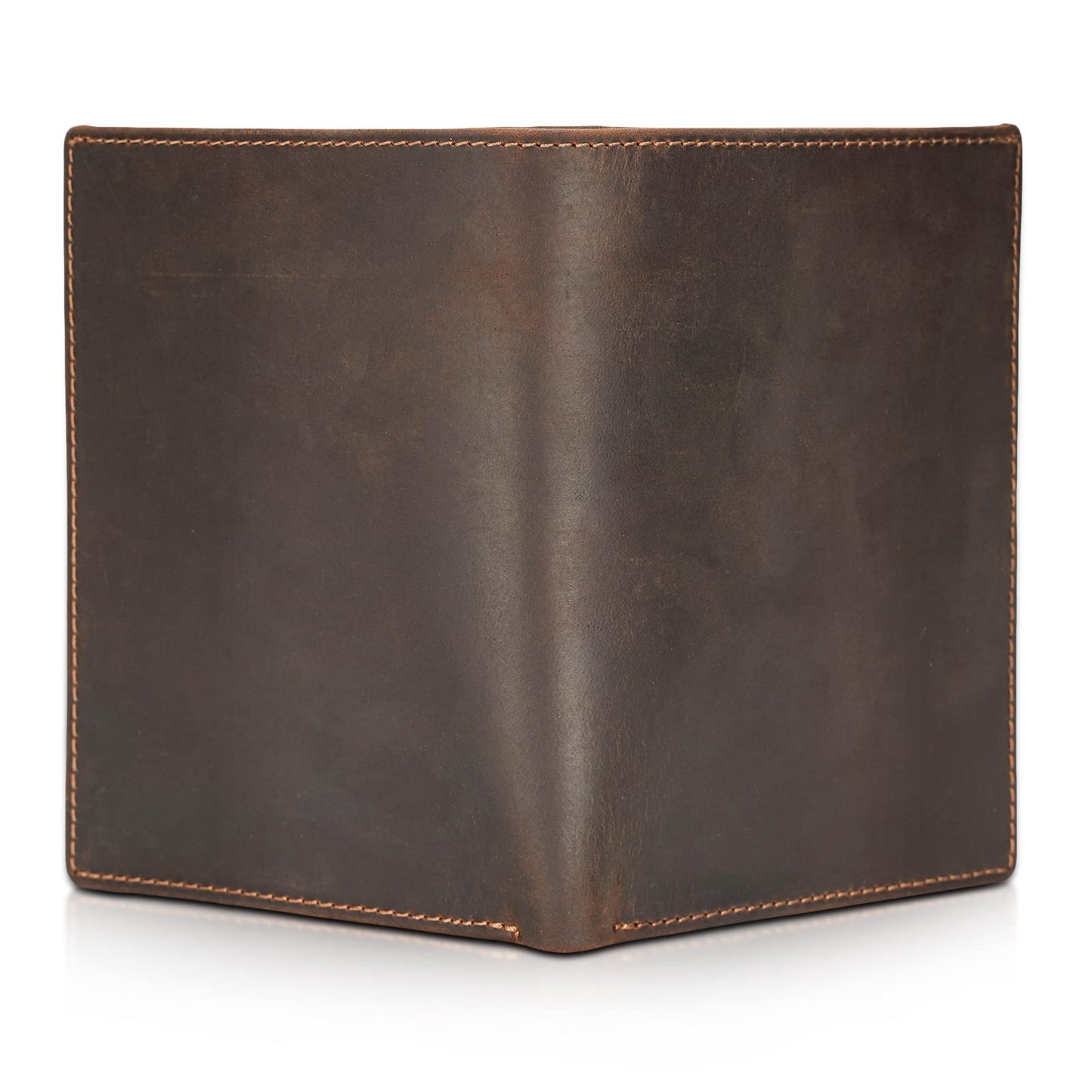 Polare Luxury RFID Blocking Leather Passport Holder Travel Wallet For Men and Women (Dark Brown)