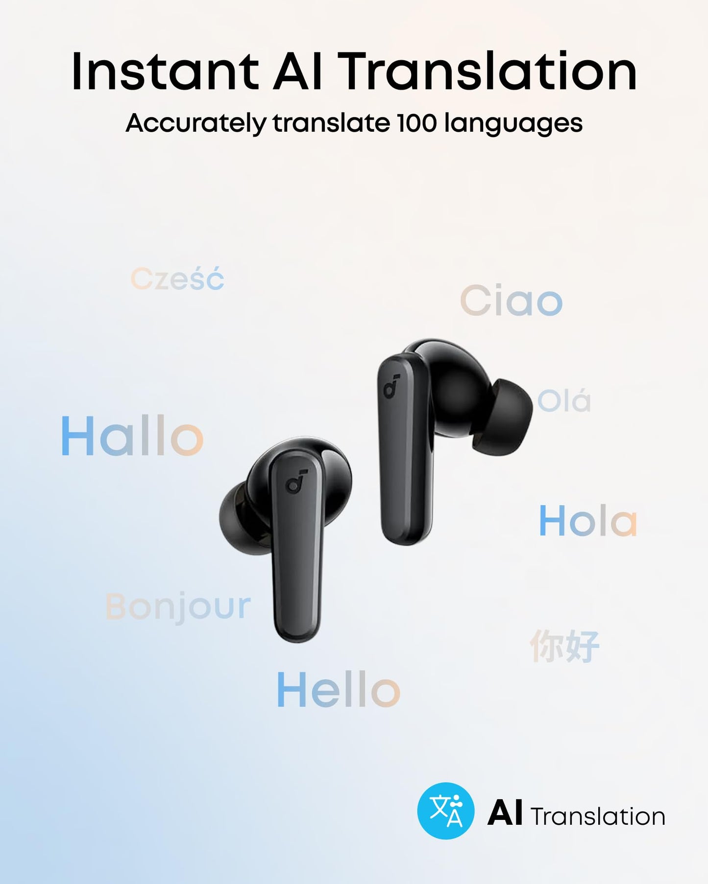 Soundcore by Anker P20i True Wireless Earbuds, 10mm Drivers with Big Bass, Bluetooth 5.3, 30H Long Playtime, Water-Resistant, 2 Mics for AI Clear Calls, 22 Preset EQs, Customization via App