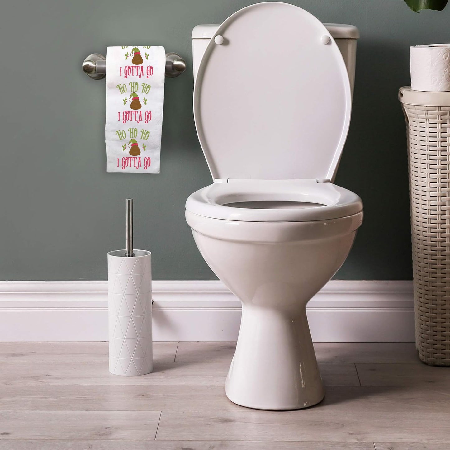 Christmas Toilet Paper Roll Ho Ho Ho I Gotta Go - Funny Toilet Paper, Funny Merry Christmas Novelty Gifts, Perfect for White Elephant and Holiday Parties - Santa, Xmas, Grinch and Holiday Gag Gifts