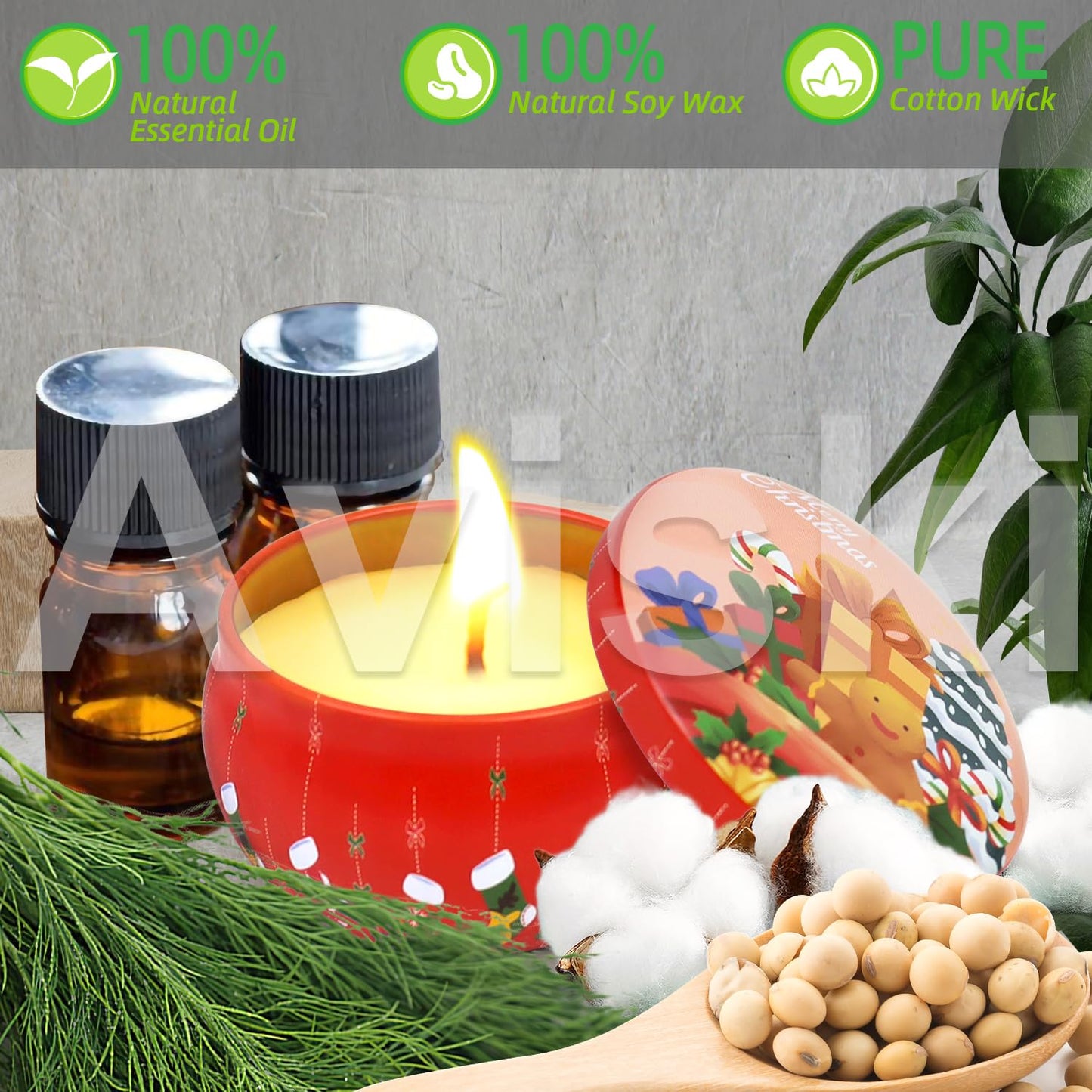 12 PCS Christmas Scented Candles, 2.5OZ Jar Candles, 12 Christmas Fragrances Candle Set for Women, Mom, Grandma, Godmother, Coworker, Teacher