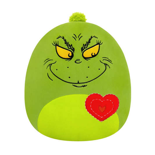 Squishmallows Original 12in Grinch with Heart – Official Jazwares Plush (Medium-Sized)