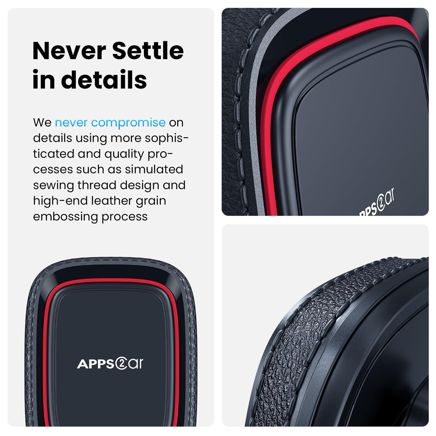 APPS2Car Magnetic Phone Mount for Car, Dashboard & Windshield Suction Cup Holder with Telescopic Arm, Requires Metal Plate (Included), Universal Fit for iPhone & Android Smartphones