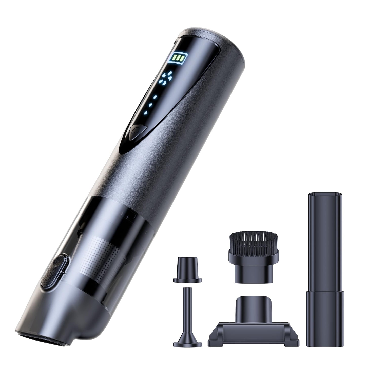 PUNOMO Cordless Car Vacuum Cleaner, 20000PA Strong Suction Wet/Dry Handheld Vacuum and Air Duster with Detailing Kit, Rechargeable Portable Mini Vacuum for Pet, Car Detailing, Home & Outdoor Cleaning