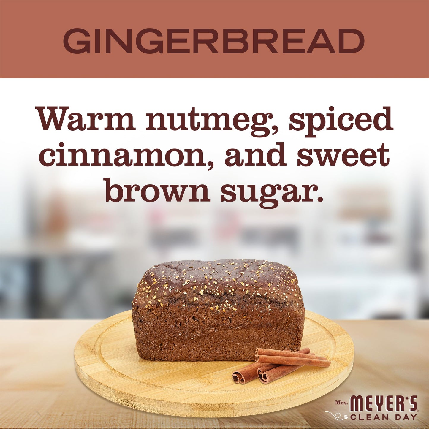 Mrs. MEYER'S CLEAN DAY Liquid Hand Soap, Gingerbread Scent, 12.5 fl oz (Pack of 3)