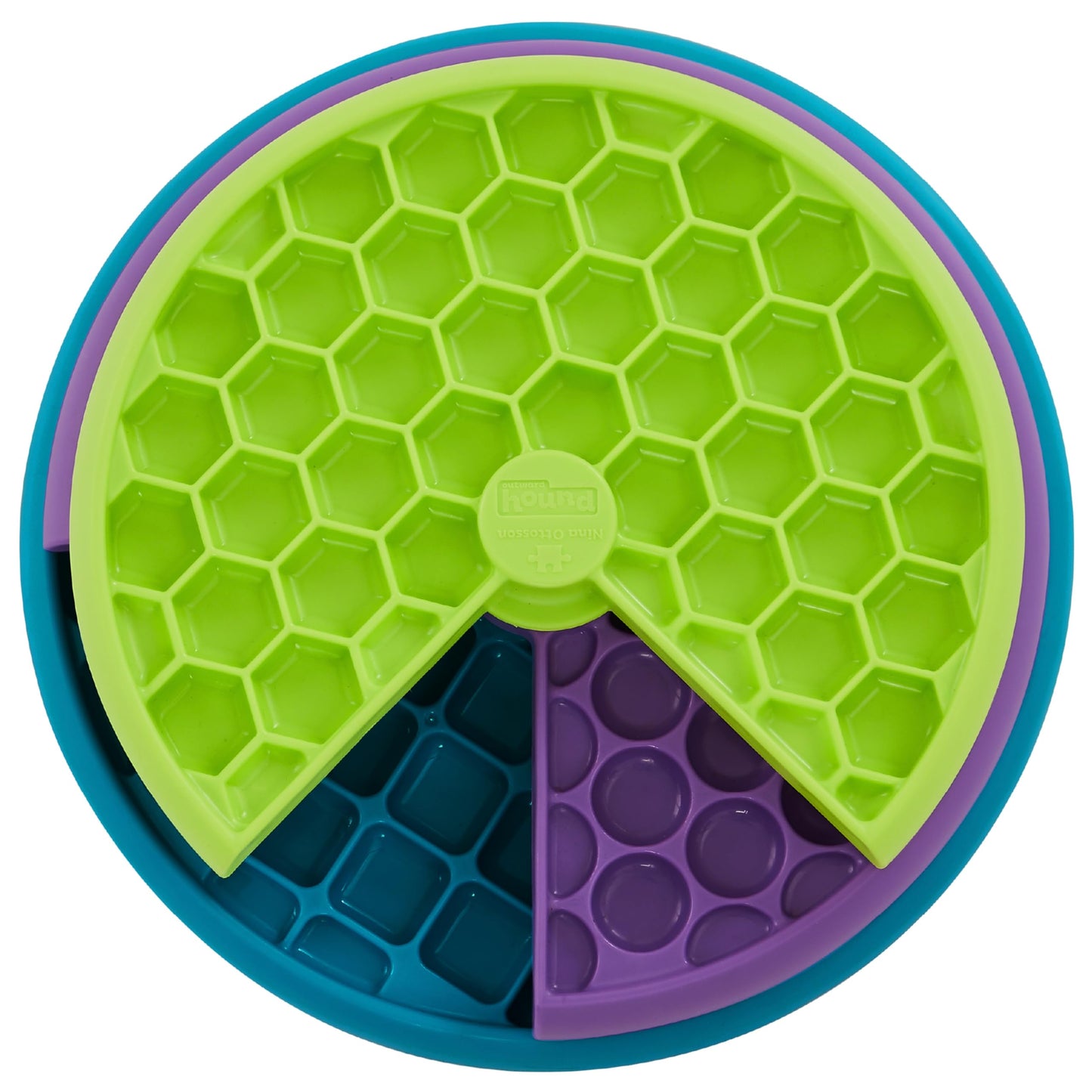 Outward Hound by Nina Ottosson Lickin’ Layers 3-in-1 Interactive Dog Feeder Puzzle, Lick Mat & Slow Feeder Bowl – Mental Stimulation Toy for Medium & Large Dogs, Holds 2 Cups of Wet or Dry Food