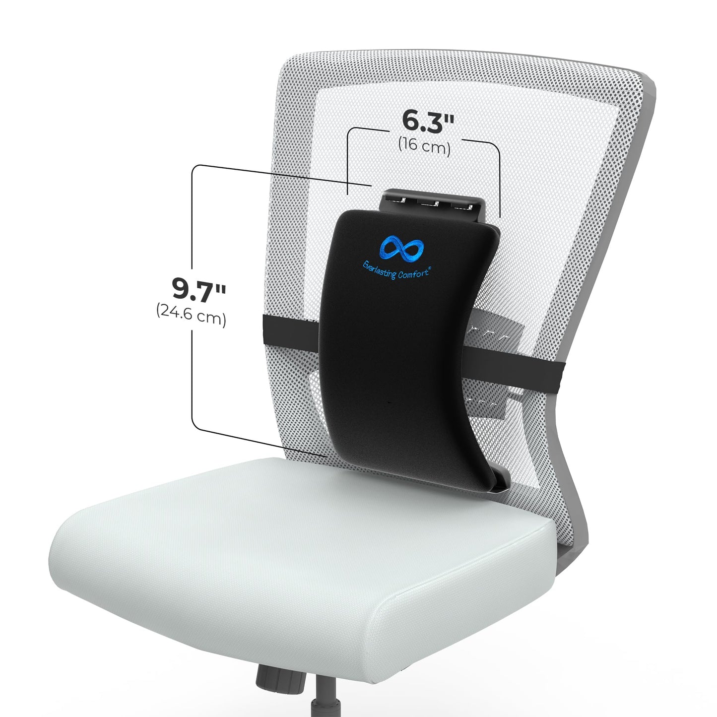 Everlasting Comfort Lumbar Support Board Back Stretcher for Lower Pain Relief - Adjustable Spine Decompression with 88 Acupressure Nodes - Back Cracking Device with Chair Strap for Posture Correction