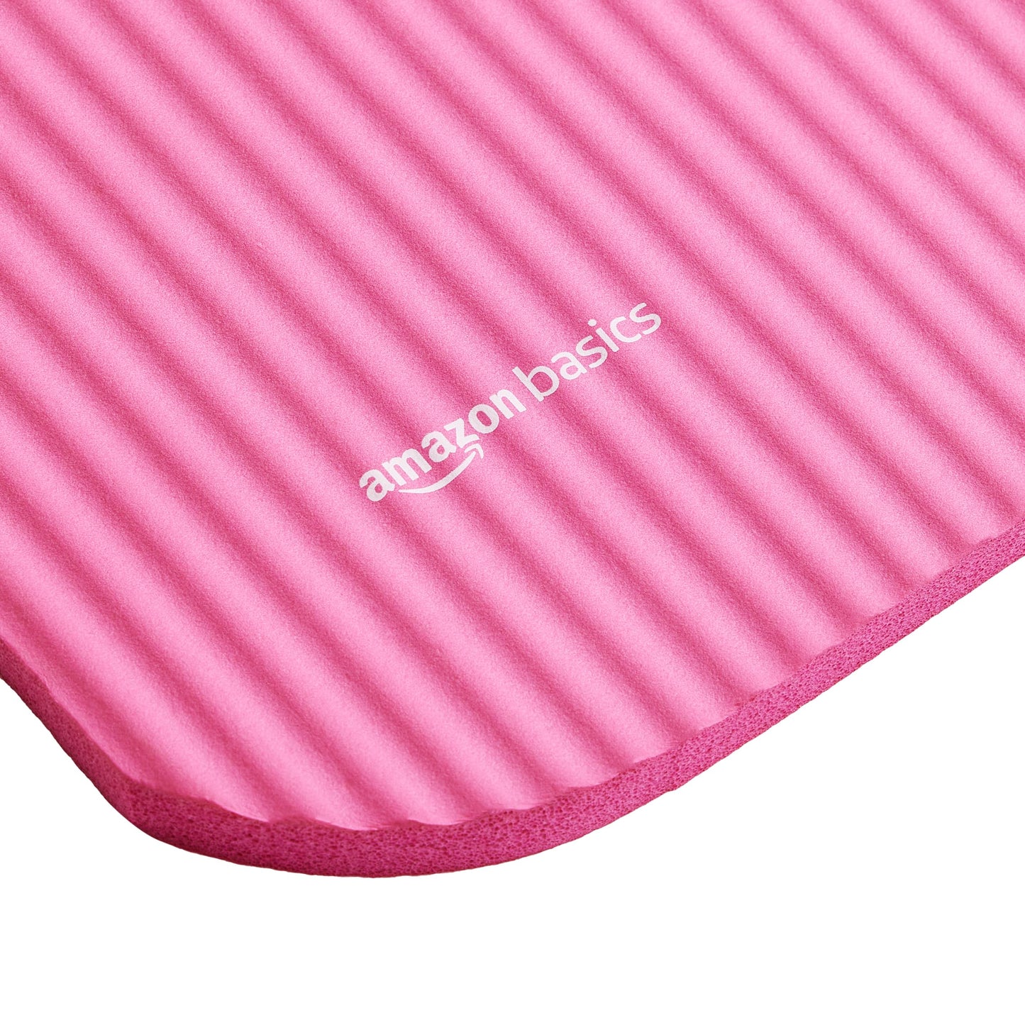 Amazon Basics 1/2 Inch Extra Thick Exercise Yoga Mat with Carrying Strap, Pink