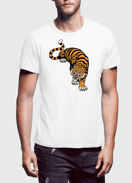 Cornered Tiger Printed T-Shirt